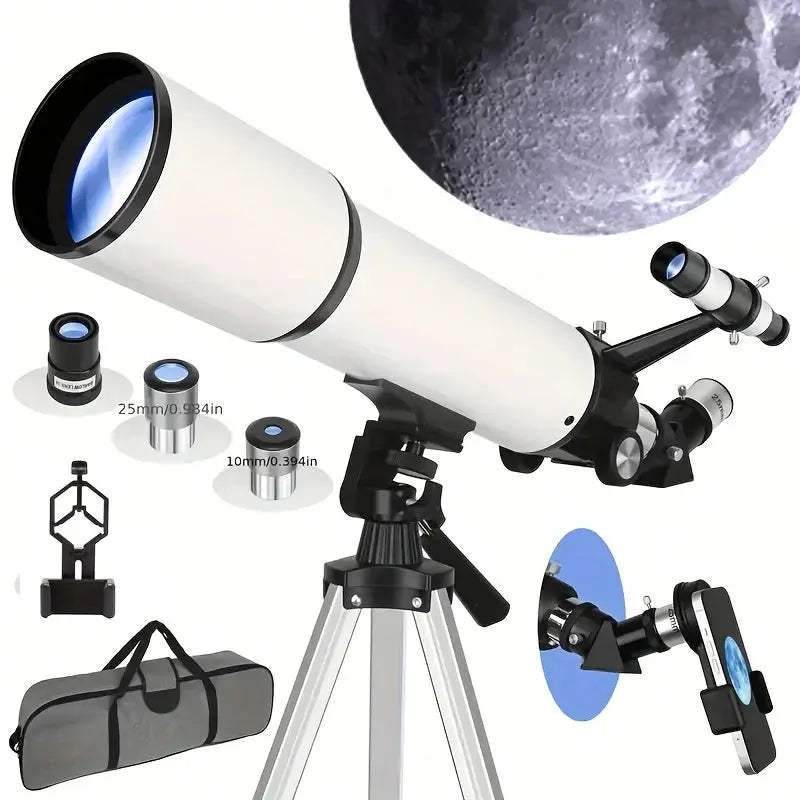 Borwolf 80600 Professional Astronomical Telescope 80mm Large Aperture - ToylandEU
