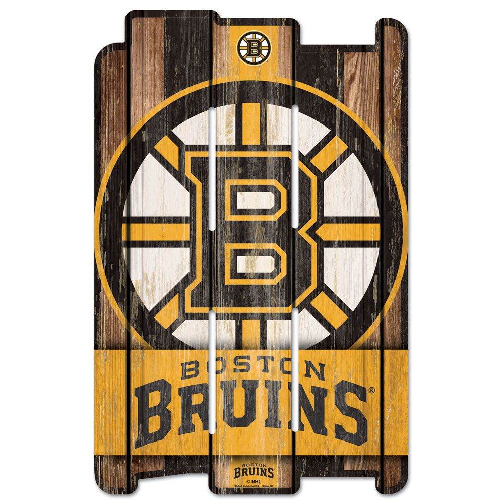 Boston Bruins 11x17 Wood Fence Sign Retro Whitewashed - ToylandEU