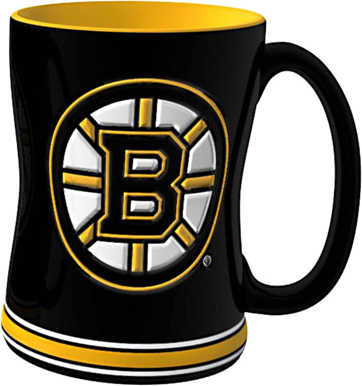Boston Bruins 14oz Sculpted Relief Coffee Mug Team Colors - ToylandEU
