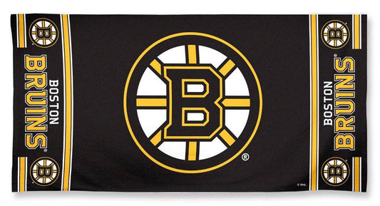 Boston Bruins Beach Towel 30x60 Cotton Velour Front - ToylandEU