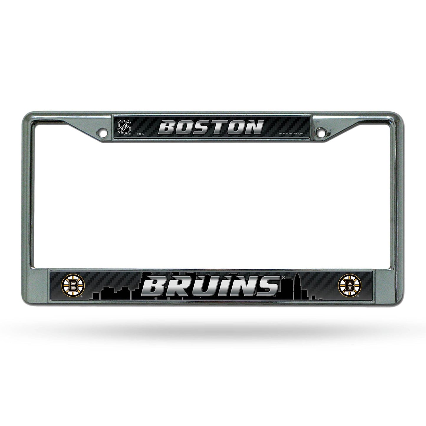 Boston Bruins Chrome License Plate Frame With Logo Insert - ToylandEU