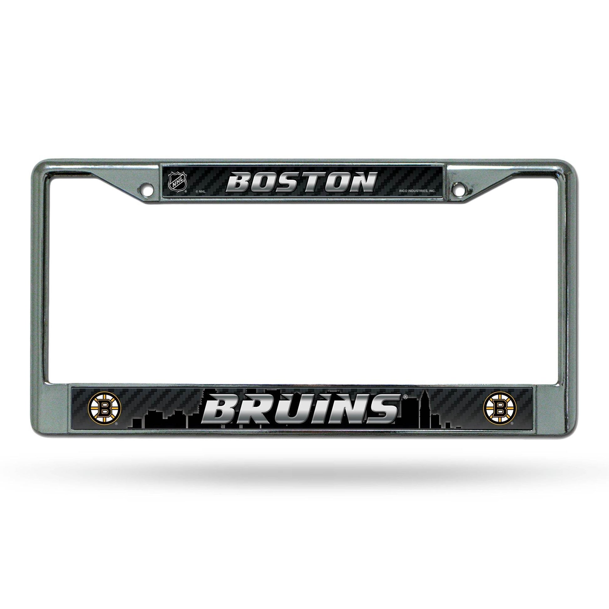 Boston Bruins Chrome License Plate Frame With Logo Insert - ToylandEU