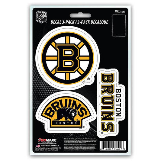 Boston Bruins Die Cut Decal Set 3 Pack Premium Clear Vinyl - ToylandEU
