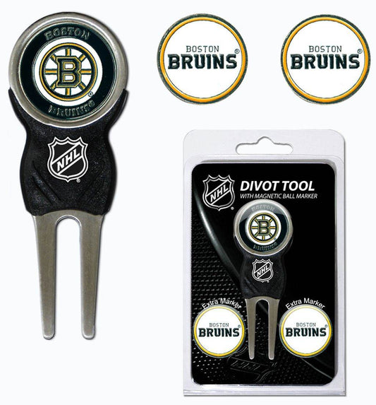 Boston Bruins Golf Divot Tool with 3 Markers Nickel Finish - ToylandEU
