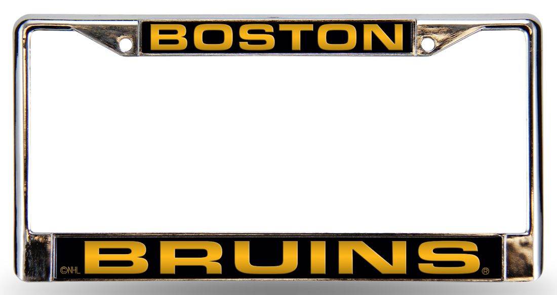 Boston Bruins Laser Cut Chrome License Plate Frame Official - ToylandEU