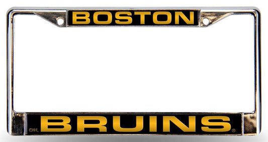Boston Bruins Laser Cut Chrome License Plate Frame Official - ToylandEU
