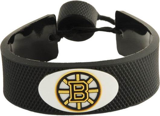 Boston Bruins Leather Bracelet With Ceramic Bead Adjustable - ToylandEU