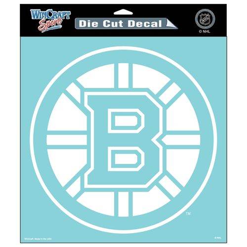 Boston Bruins Licensed Die Cut Vinyl Decal 8x8 White Outdoor - ToylandEU