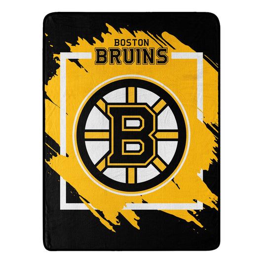 Boston Bruins Micro Raschel Blanket 46x60 Dimensional Design - ToylandEU