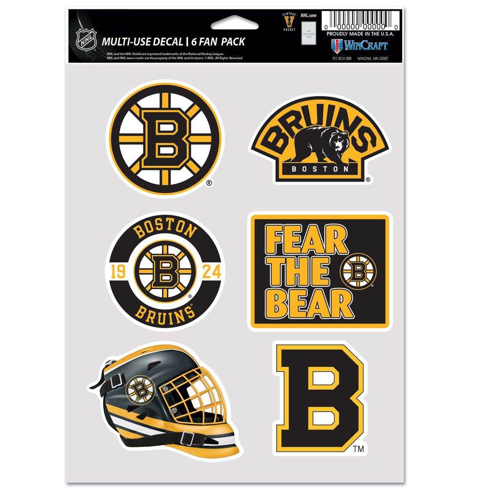 Boston Bruins Multi Use Decal Pack 6 Special Order - ToylandEU