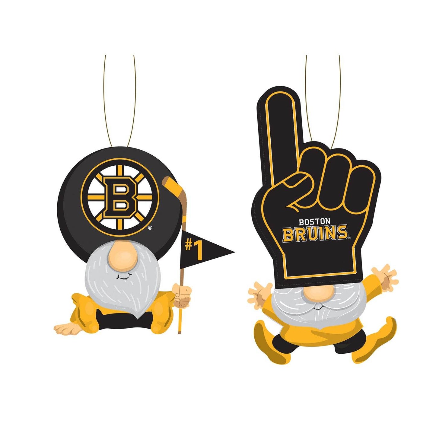 Boston Bruins Ornament Gnome Fans Collectible 2 Pack - ToylandEU