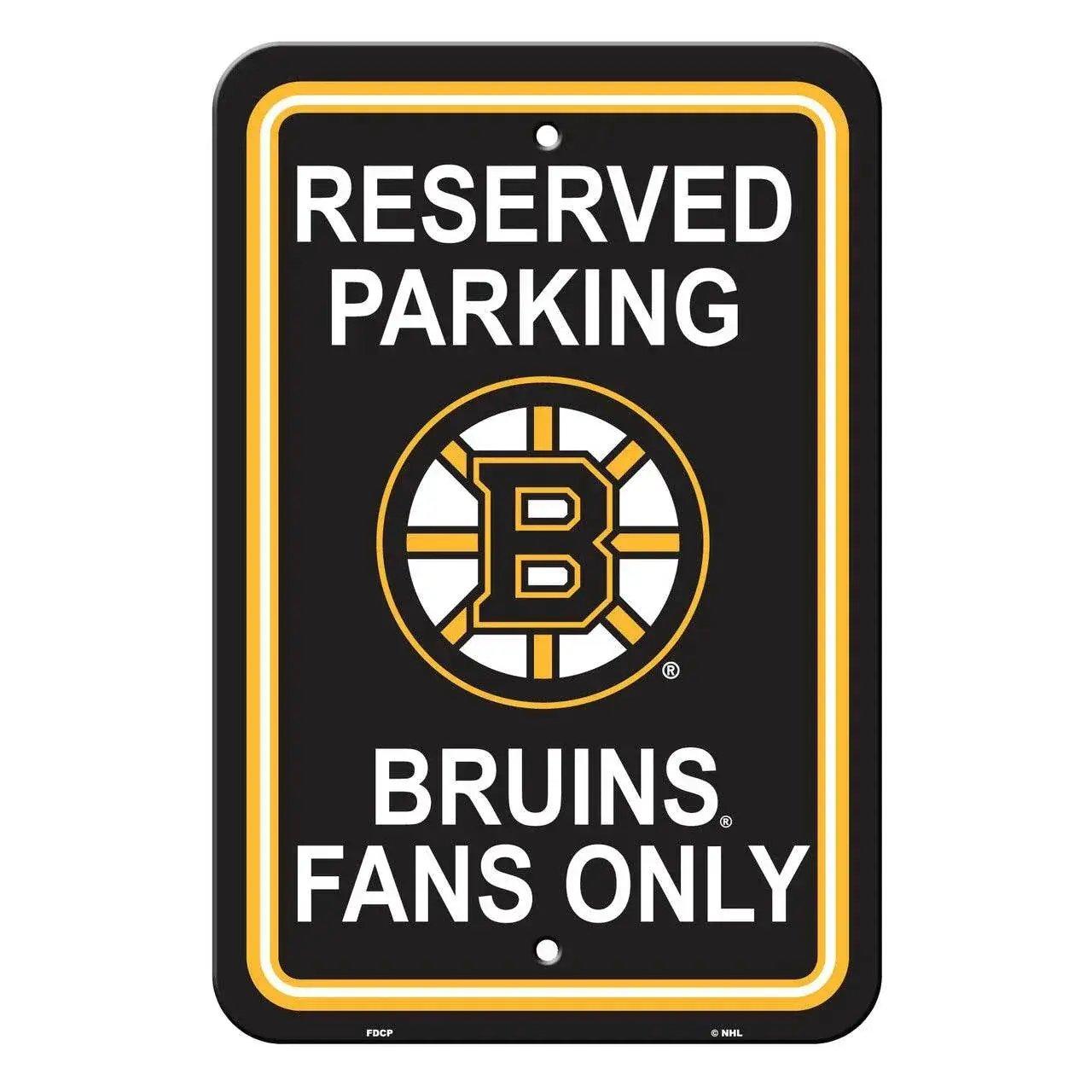  Boston Bruins Reserved Parking Sign 12x18 White Plastic -  ToylandEU™