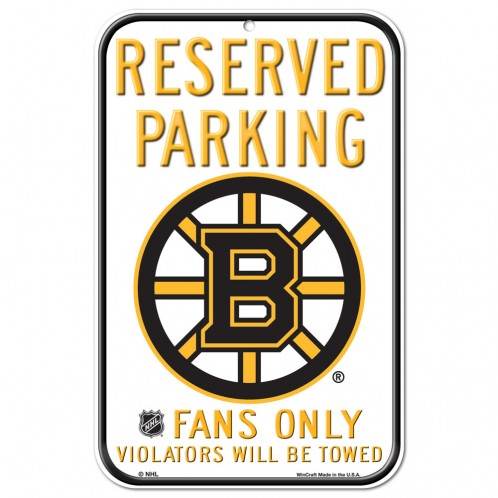 Boston Bruins Sign 11x17 Plastic Reserved Parking Sign - ToylandEU