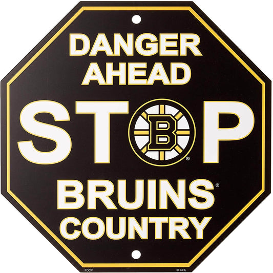 Boston Bruins Sign 12x12 Plastic Stop Style CO Wall Decor - ToylandEU