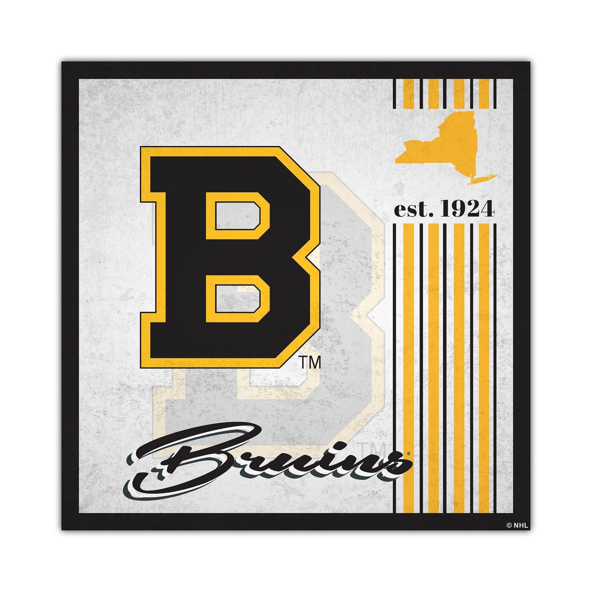 Boston Bruins Wood Sign 10x10 Album Design Special Order - ToylandEU