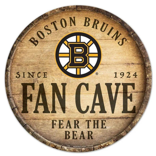  Boston Bruins Wood Sign 14 Inch Round Barrel Top Decor -  ToylandEU™