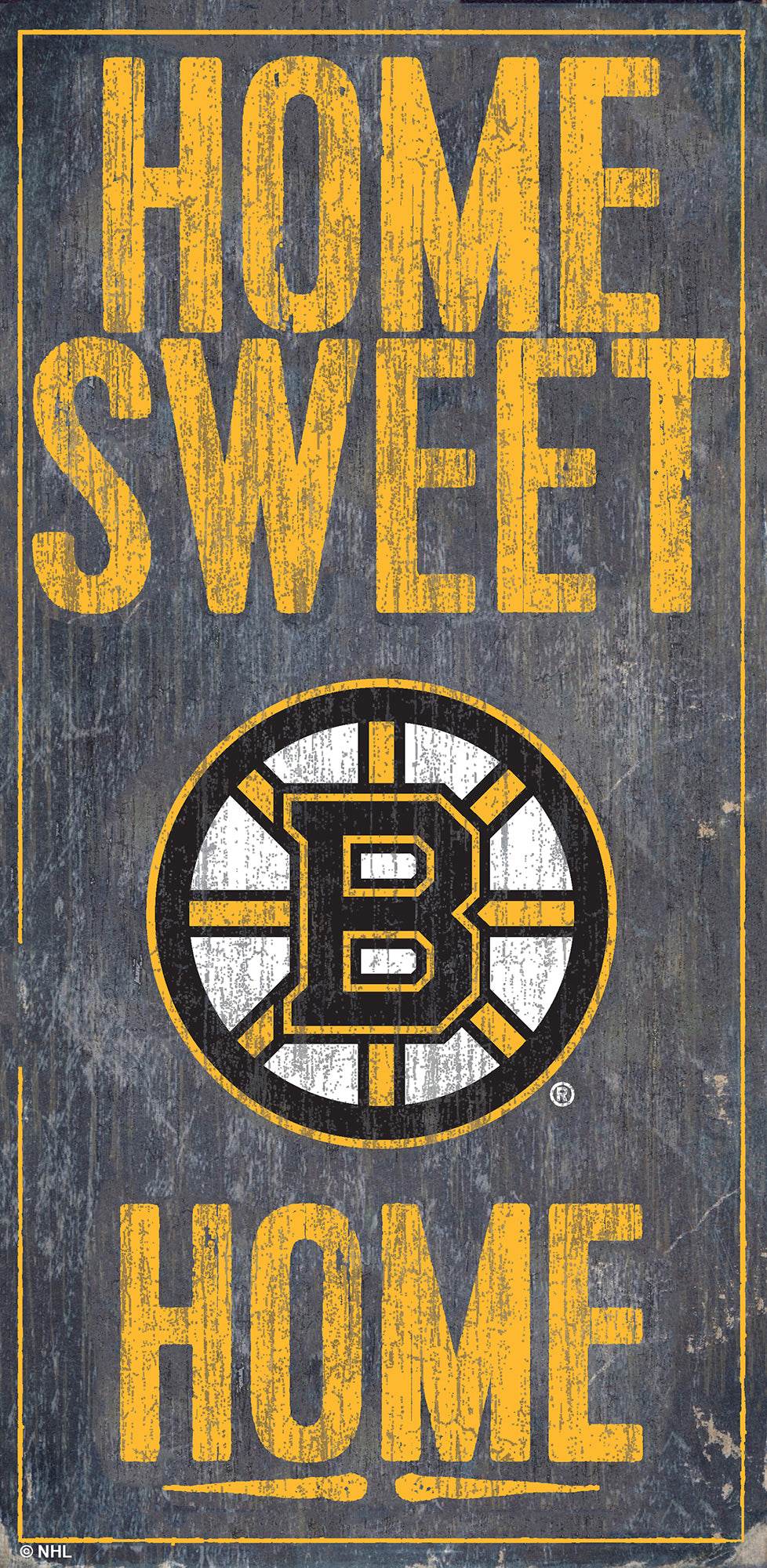 Boston Bruins Wood Sign 6x12 Home Sweet Home Design - ToylandEU