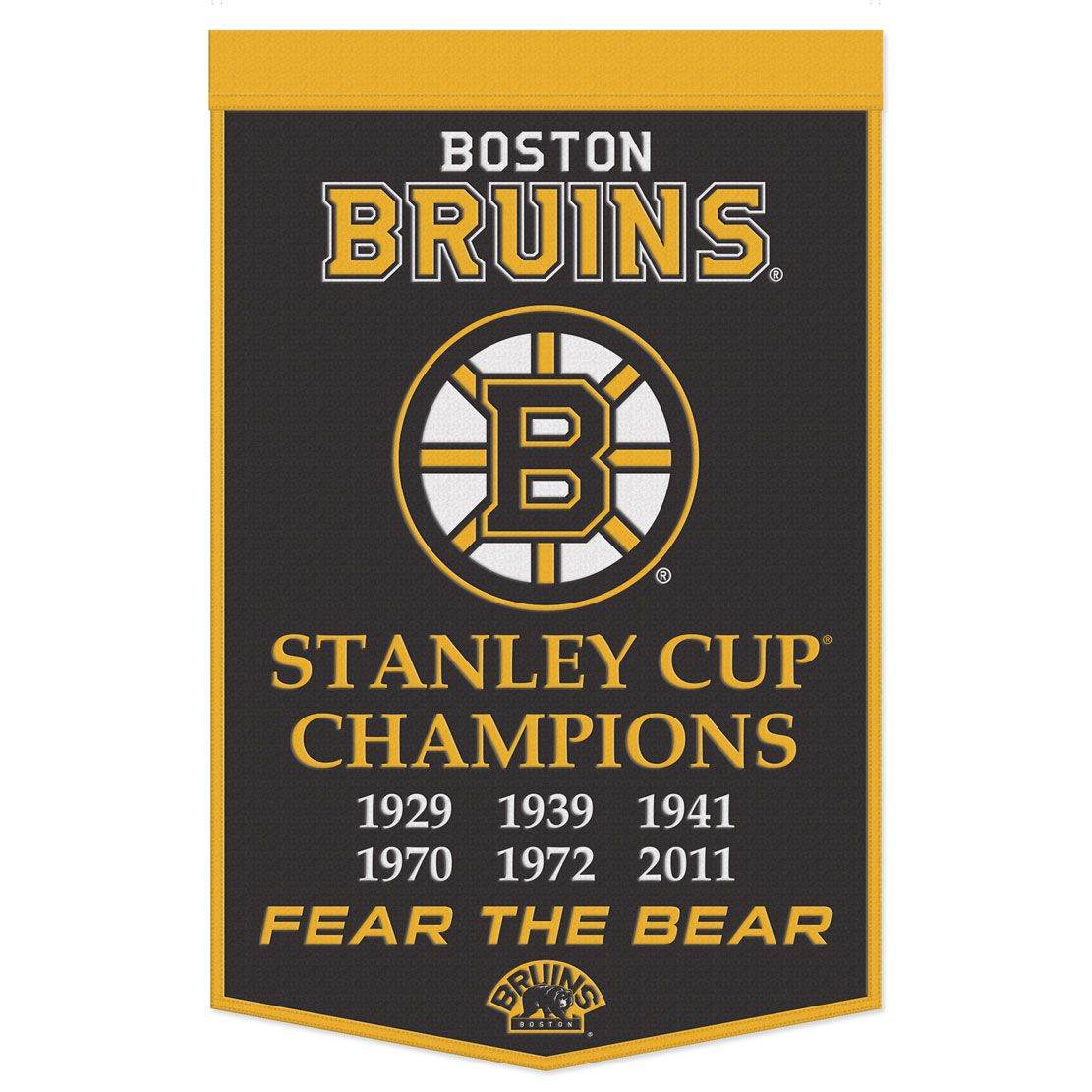 Boston Bruins Wool Banner 24x38 Dynasty Champ Design - ToylandEU