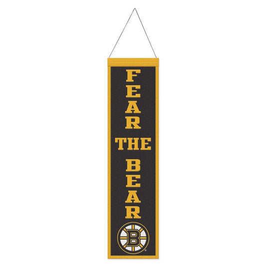 Boston Bruins Wool Banner 8x32 Heritage Slogan Design - ToylandEU