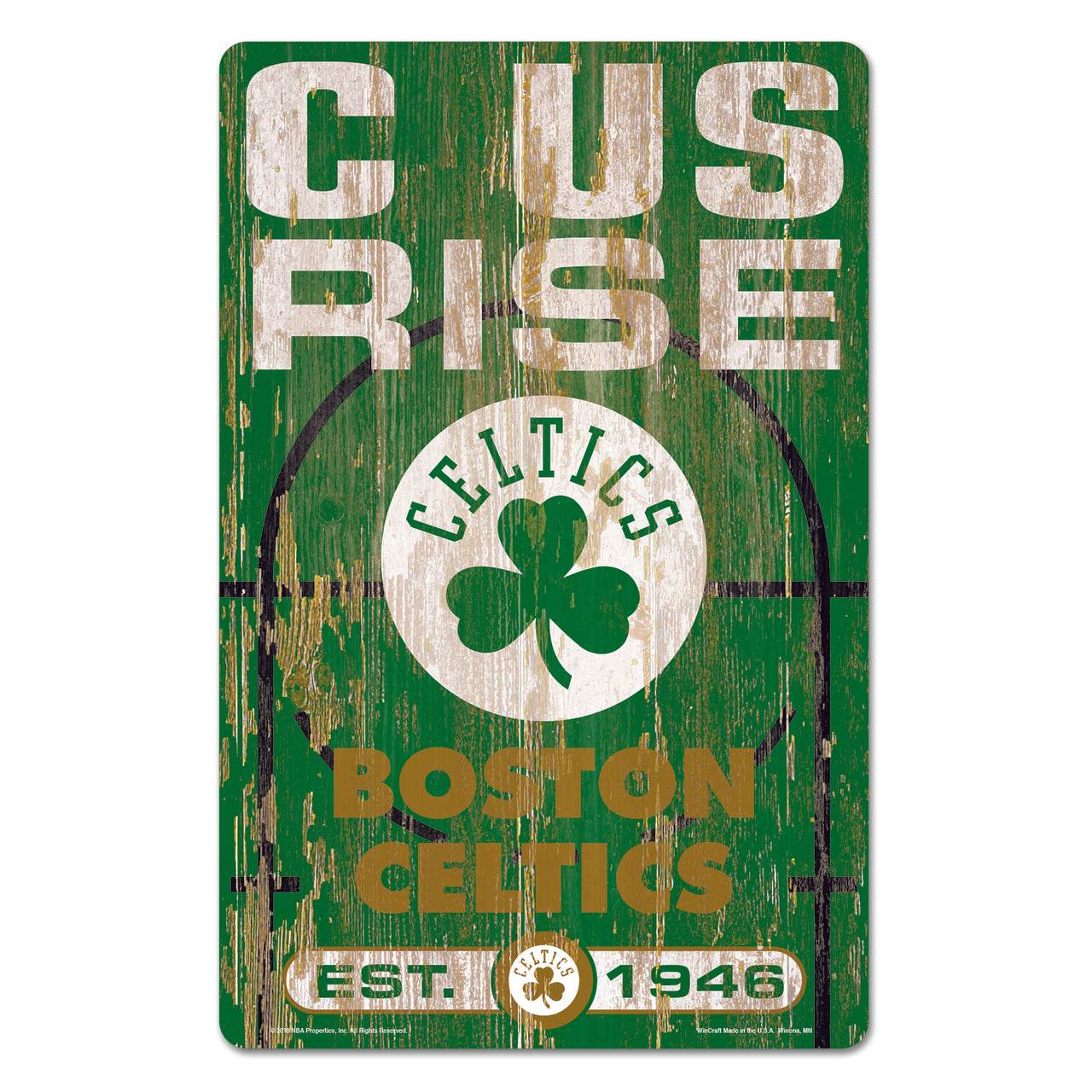 Boston Celtics 11x17 Official Wood Sign Slogan by Wincraft - ToylandEU