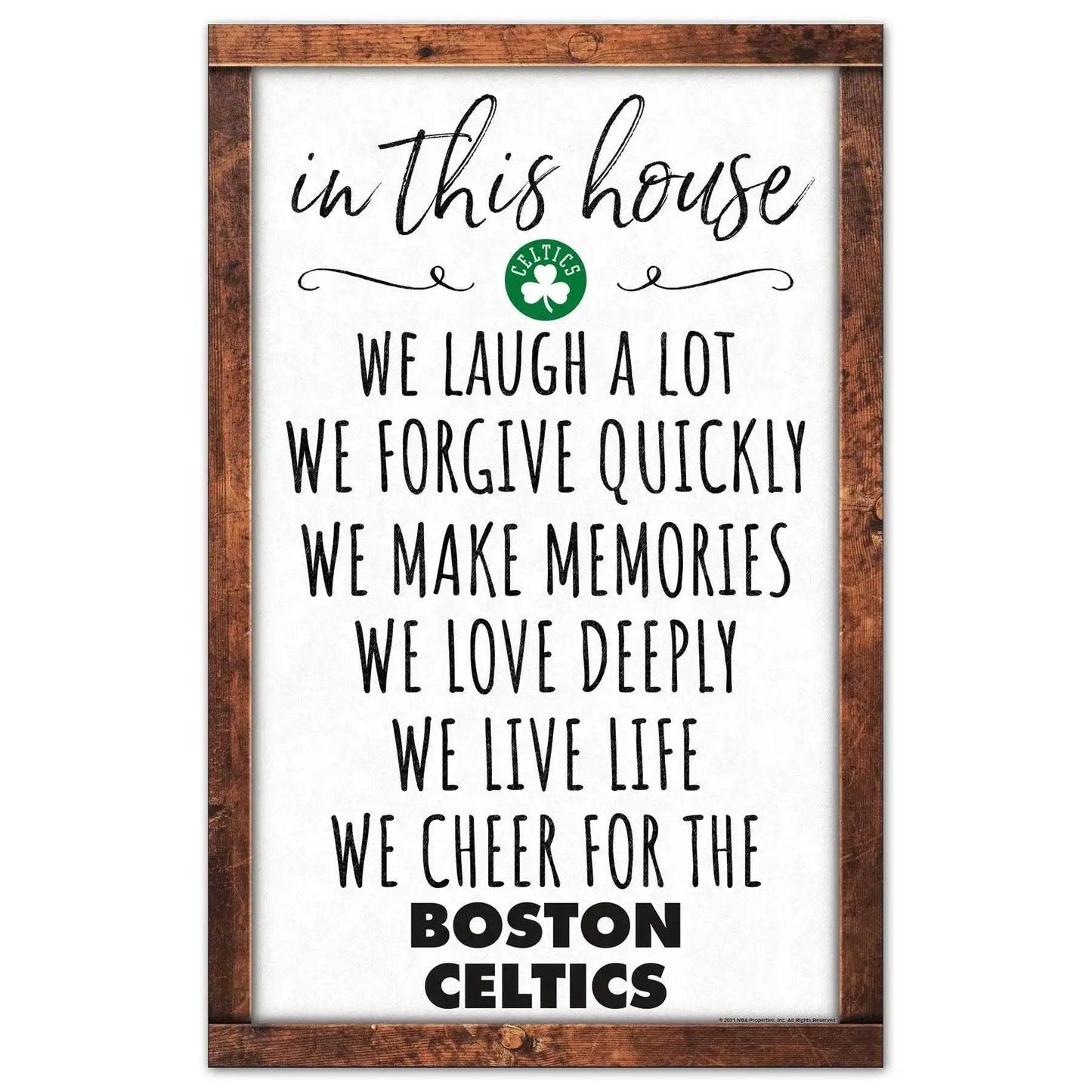  Boston Celtics 11x17 Wood Sign In This House Wall Decor -  ToylandEU™