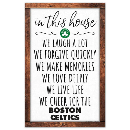  Boston Celtics 11x17 Wood Sign In This House Wall Decor -  ToylandEU™