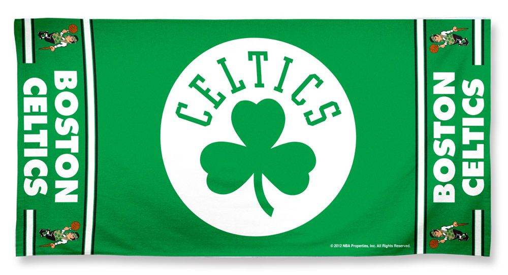 Boston Celtics Beach Towel 30x60 Cotton Velour Front - ToylandEU