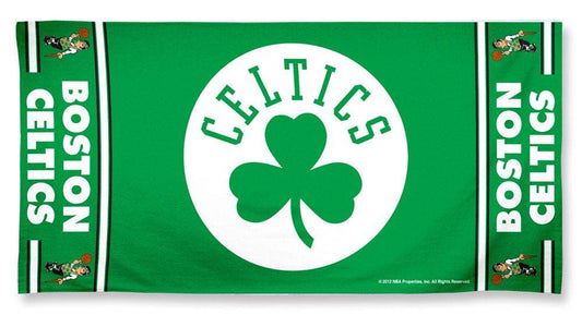 Boston Celtics Beach Towel 30x60 Cotton Velour Front - ToylandEU