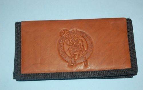 Boston Celtics Leather Nylon Checkbook Cover Embossed CO - ToylandEU