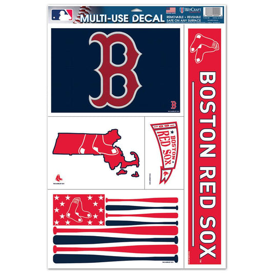 Boston Red Sox 11x17 Multi Use Decals 5 Piece Set Official - ToylandEU