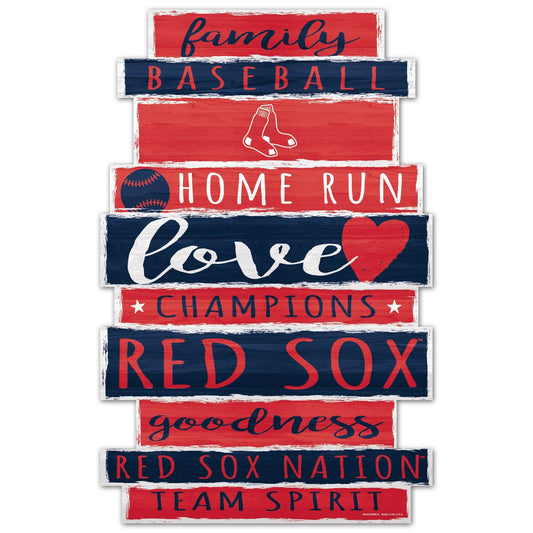Boston Red Sox 11x17 Wood Sign Family Word Plaque Keepsake - ToylandEU