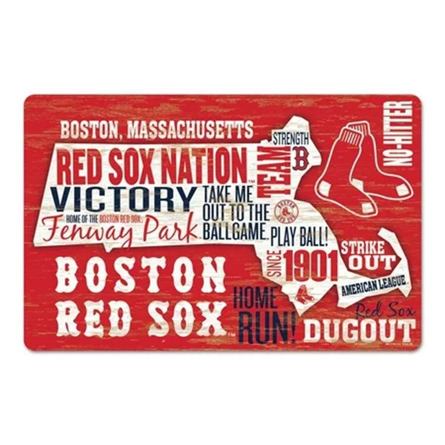 Boston Red Sox 11x17 Wood Wordage Sign With Established Date - ToylandEU