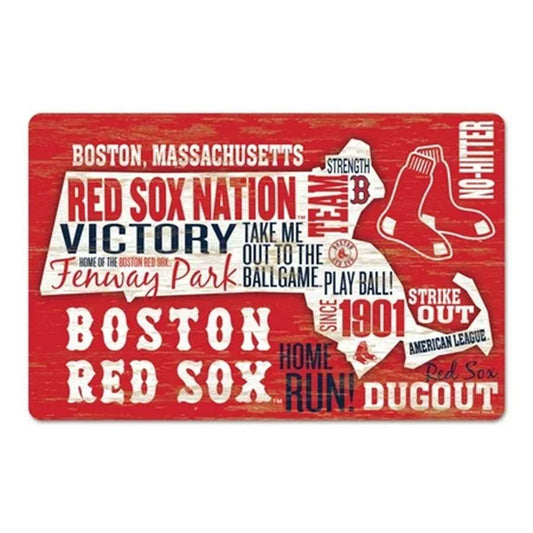 Boston Red Sox 11x17 Wood Wordage Sign With Established Date - ToylandEU