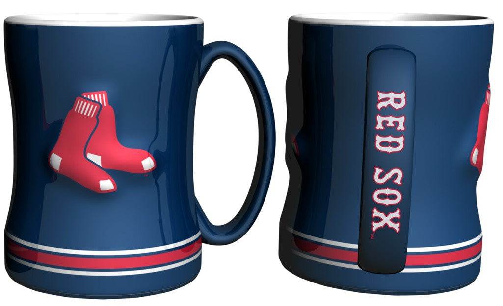Boston Red Sox 14oz Sculpted Relief Team Color Coffee Mug - ToylandEU