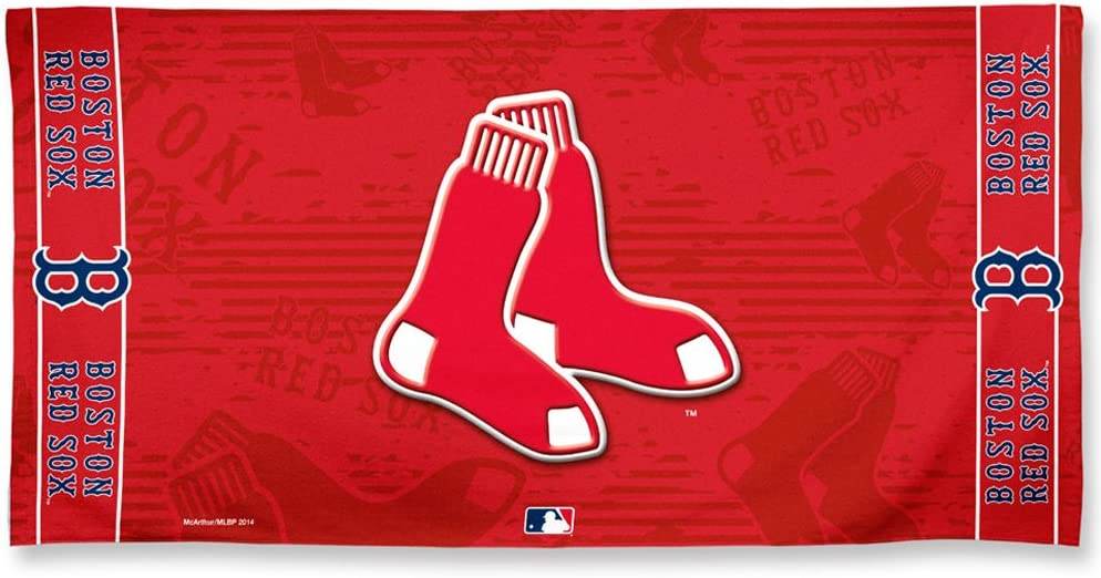 Boston Red Sox Beach Towel 30x60 Velour Front Cotton - ToylandEU