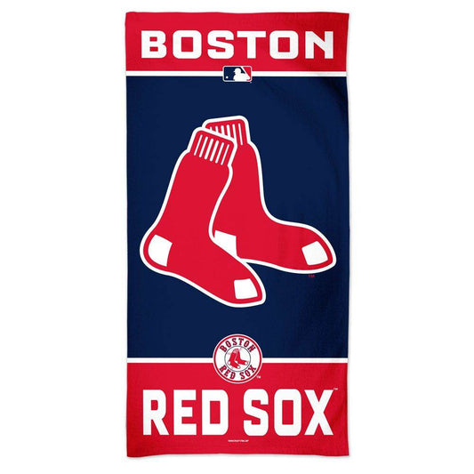 Boston Red Sox Beach Towel 30x60 Velour Front Terry Back - ToylandEU