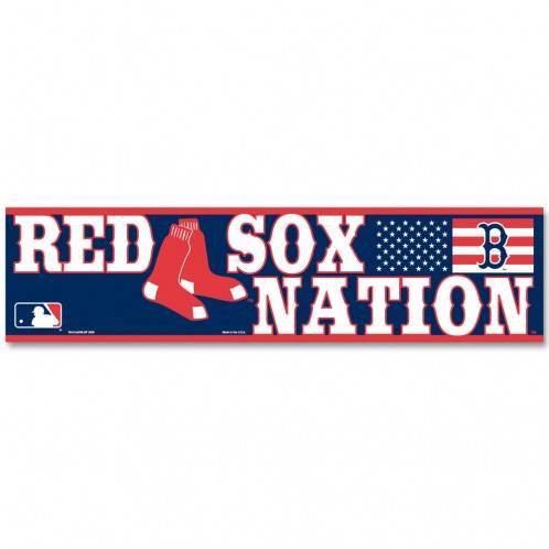 Boston Red Sox Decal 3x12 Inches Bumper Strip Nation Design - ToylandEU