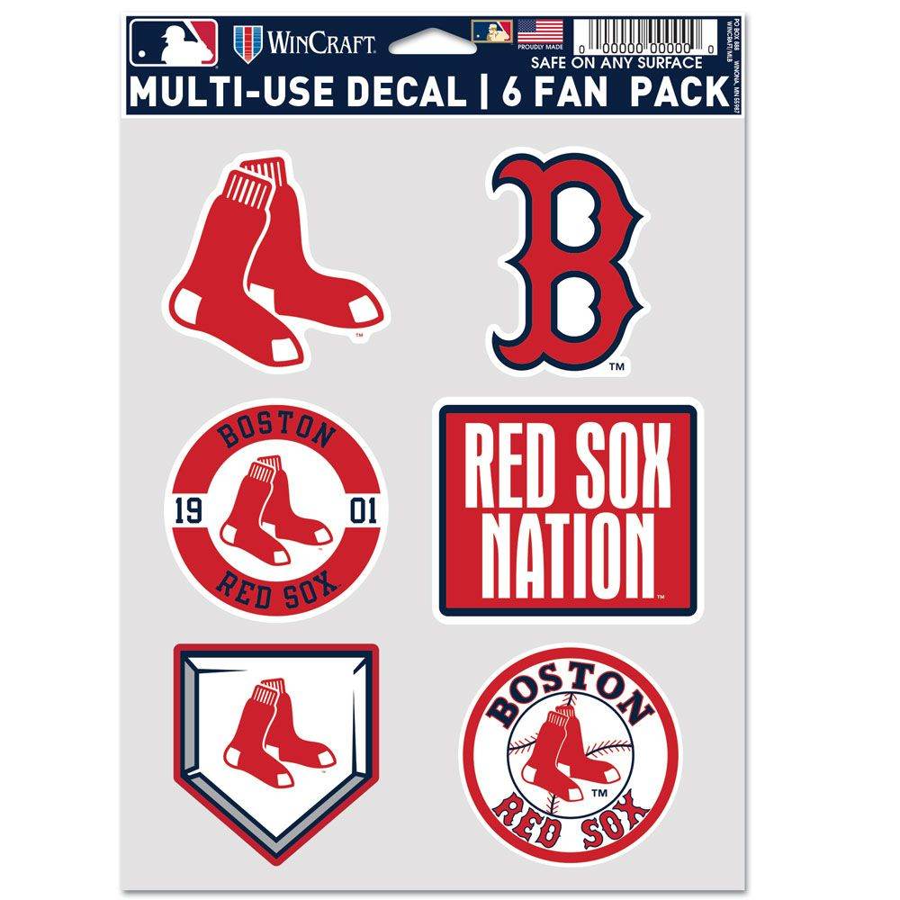 Boston Red Sox Decal Set 6 Pack Multi Use Fan Decals - ToylandEU