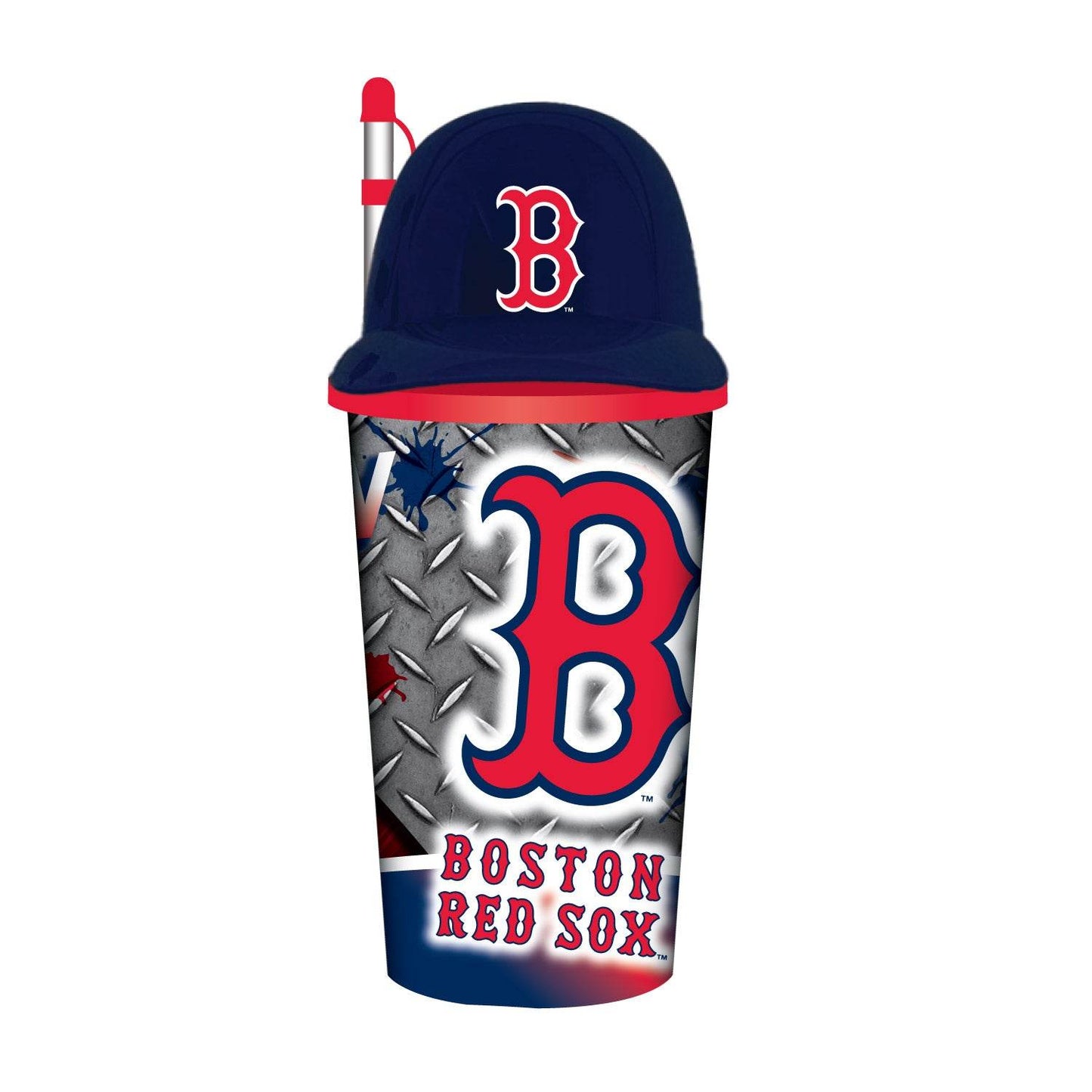 Boston Red Sox Helmet Cup 32oz Plastic With Straw Lid - ToylandEU