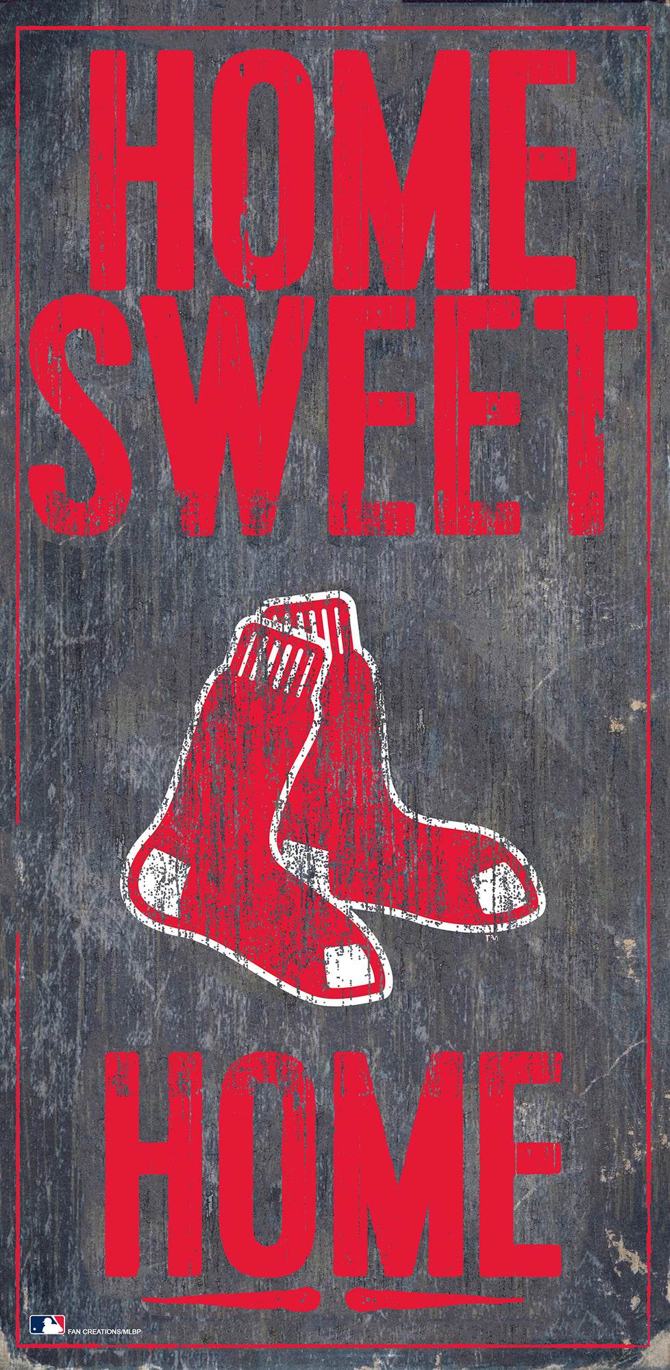 Boston Red Sox Home Sweet Home Wood Sign Distressed 6x12 - ToylandEU