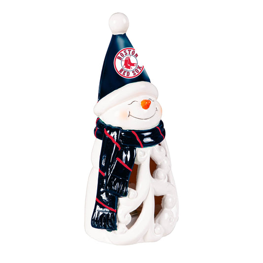 Boston Red Sox LED Snowman Statue 8 Inch With Logo Ornament - ToylandEU