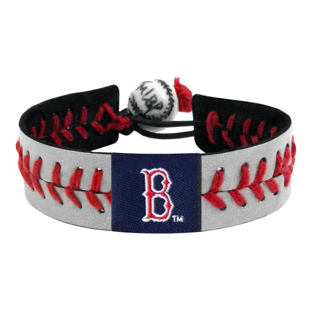 Boston Red Sox Leather Baseball Bracelet Bead Adjustable - ToylandEU