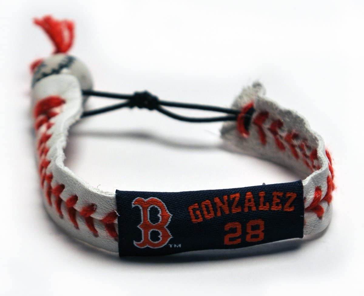 Boston Red Sox Leather Bracelet Ceramic Bead Adjustable - ToylandEU