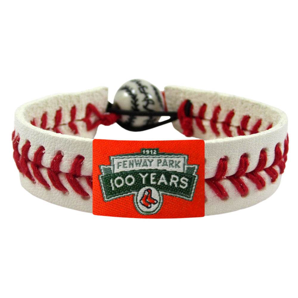 Boston Red Sox Leather Bracelet Fenway Park 100 Year Co - ToylandEU