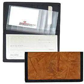  Boston Red Sox Leather Checkbook Cover Embossed Logo -  ToylandEU™
