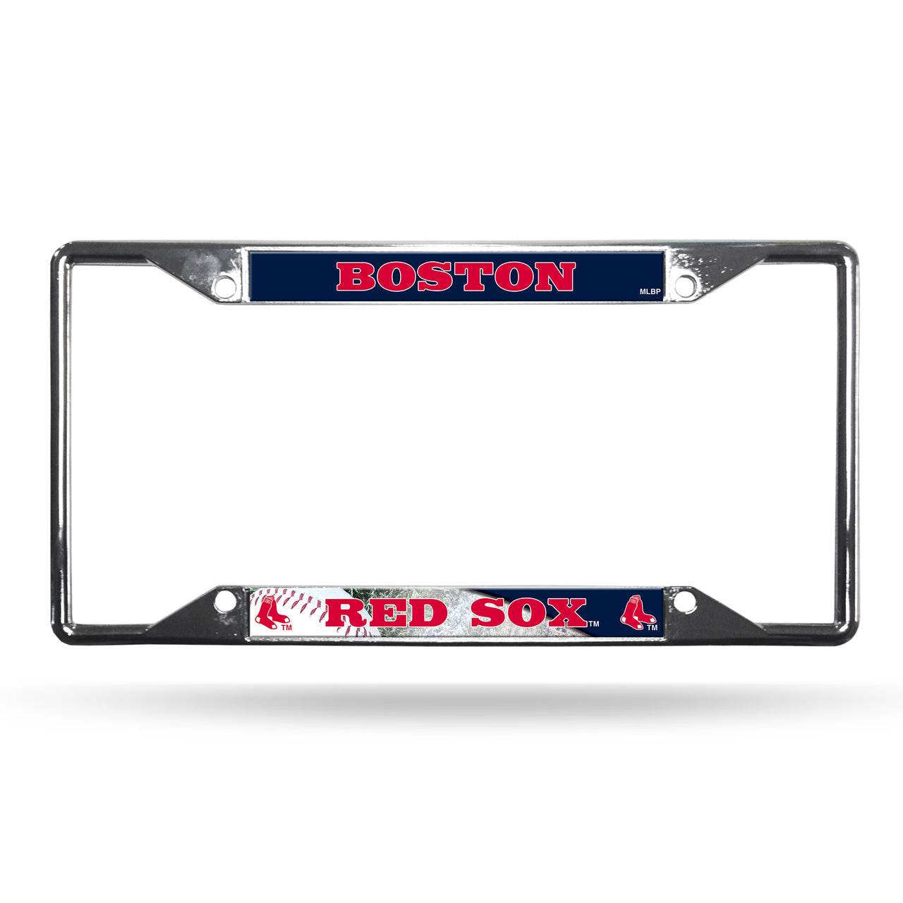 Boston Red Sox License Plate Frame Chrome EZ View Official - ToylandEU
