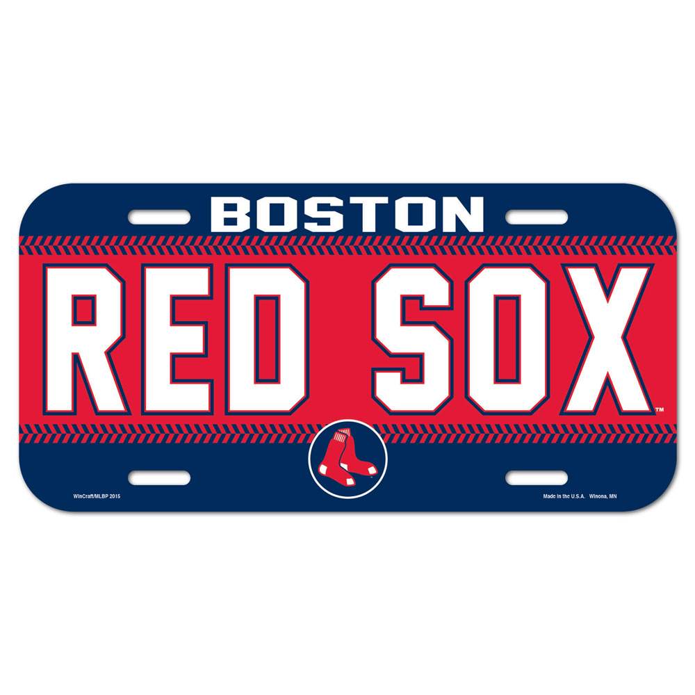 Boston Red Sox License Plate Plastic Officially Licensed - ToylandEU