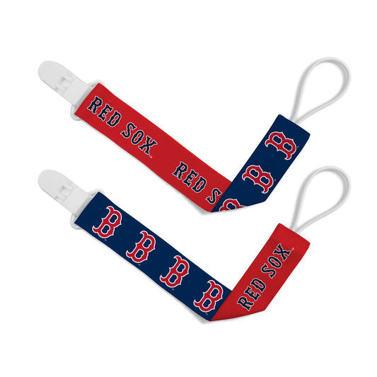 Boston Red Sox Pacifier Clips 2 Pack With Team Logo - ToylandEU