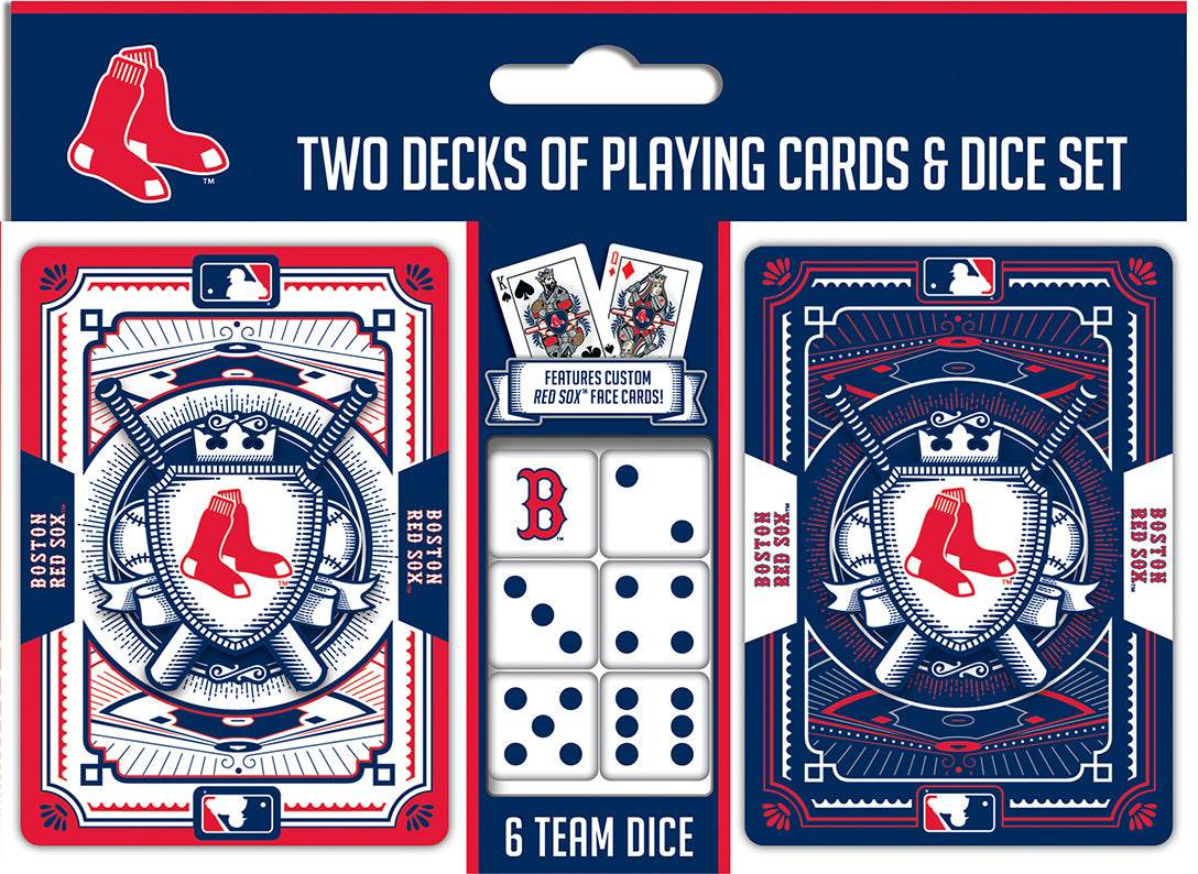 Boston Red Sox Playing Cards and Dice Set with Team Logo - ToylandEU