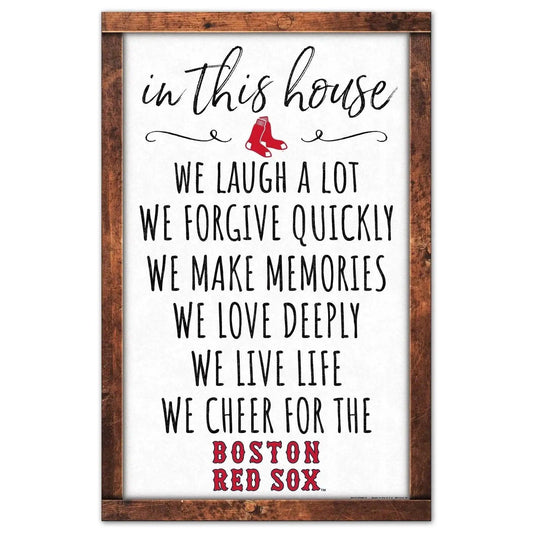  Boston Red Sox Sign 11x17 Wood Wall Art In This House -  ToylandEU™